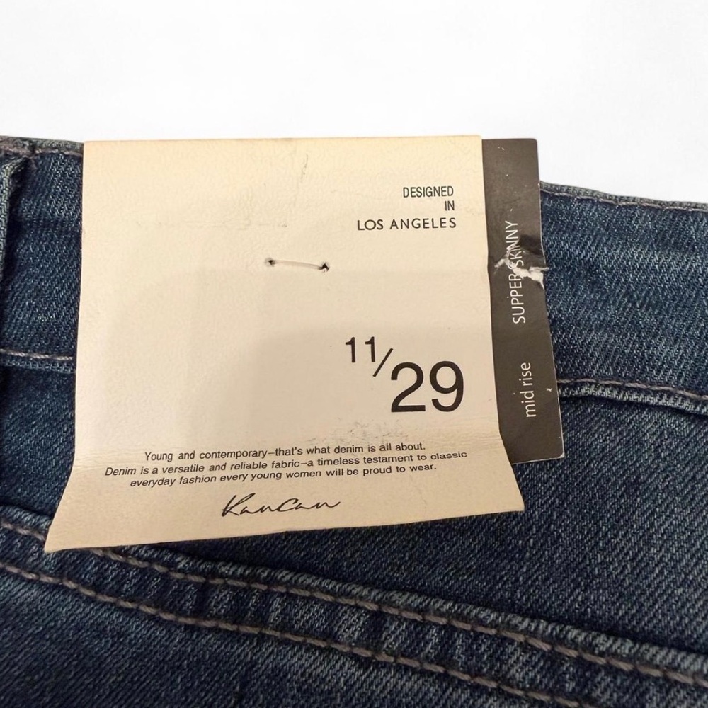 KanCan Tessa Mid Rise Super Skinny Denim Jeans Women’s 11/29 Classic Minimalist - Picture 4 of 7